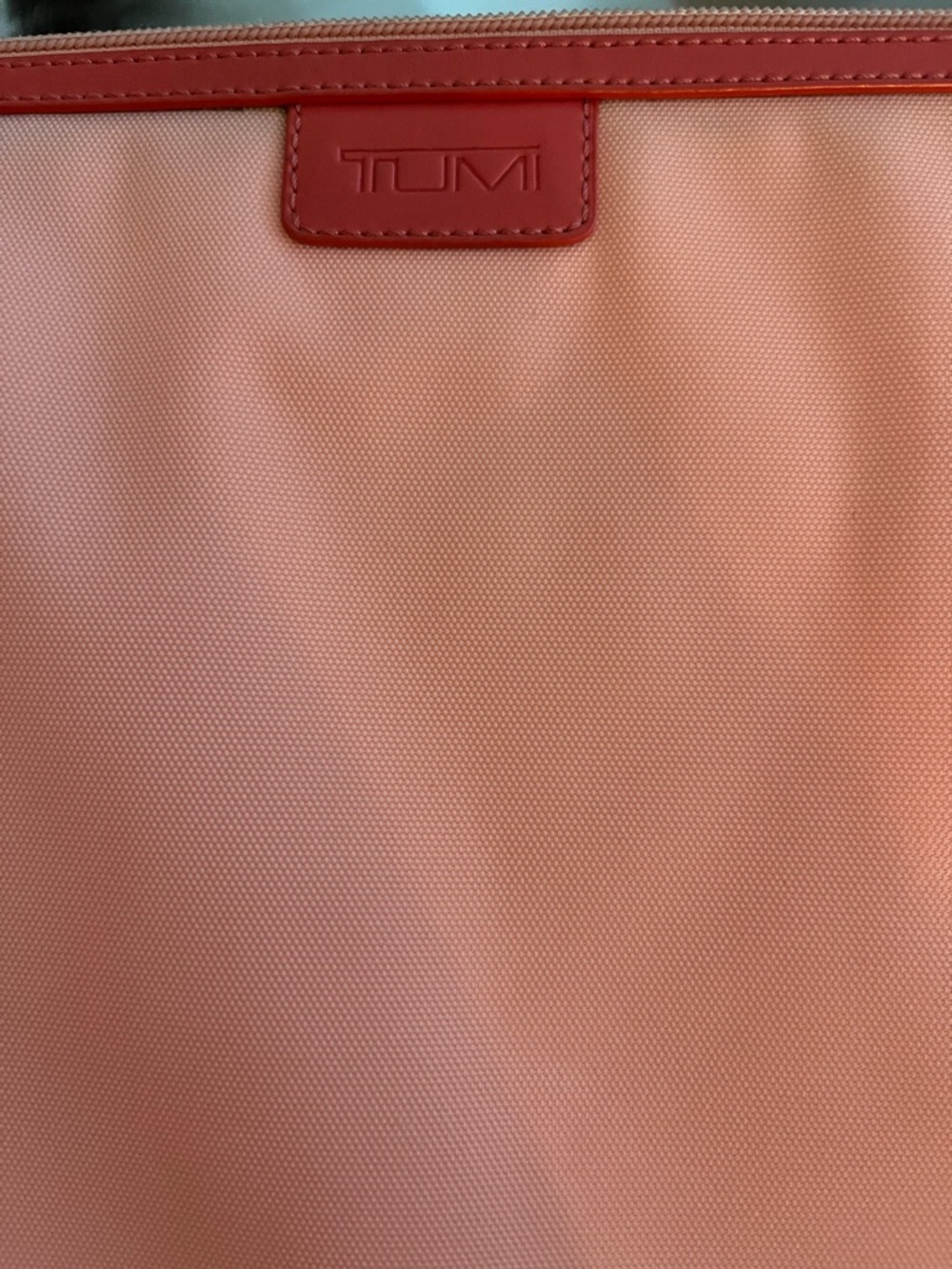Tumi Coral Pink Nylon Organizer Pouch